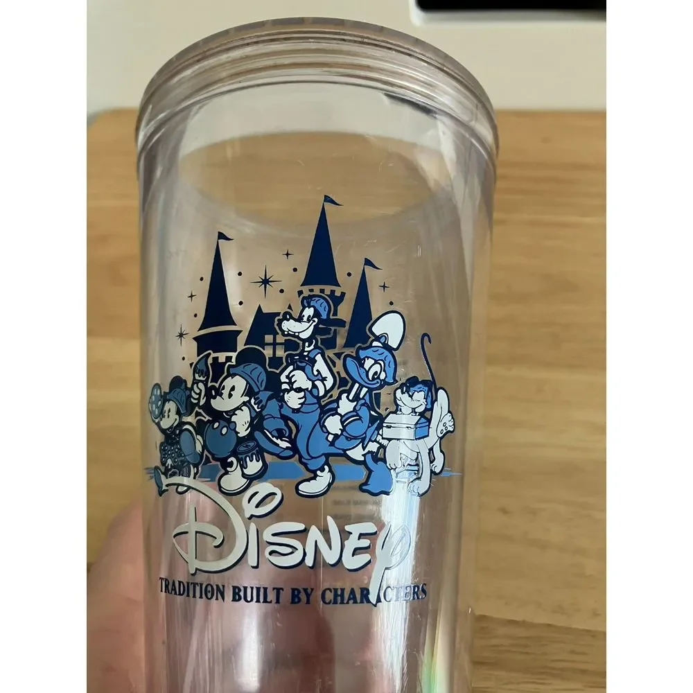 Disney Parks Cast Member Tradition Built by Characters Tumbler Cup USED RARE